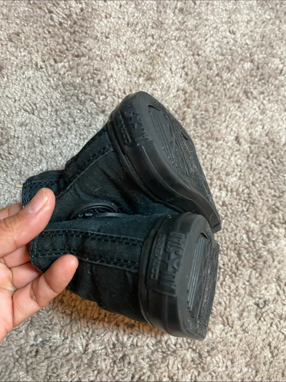 Converse Chuck Taylor Kids' Black on black High-Top Canvas Sneakers size 7